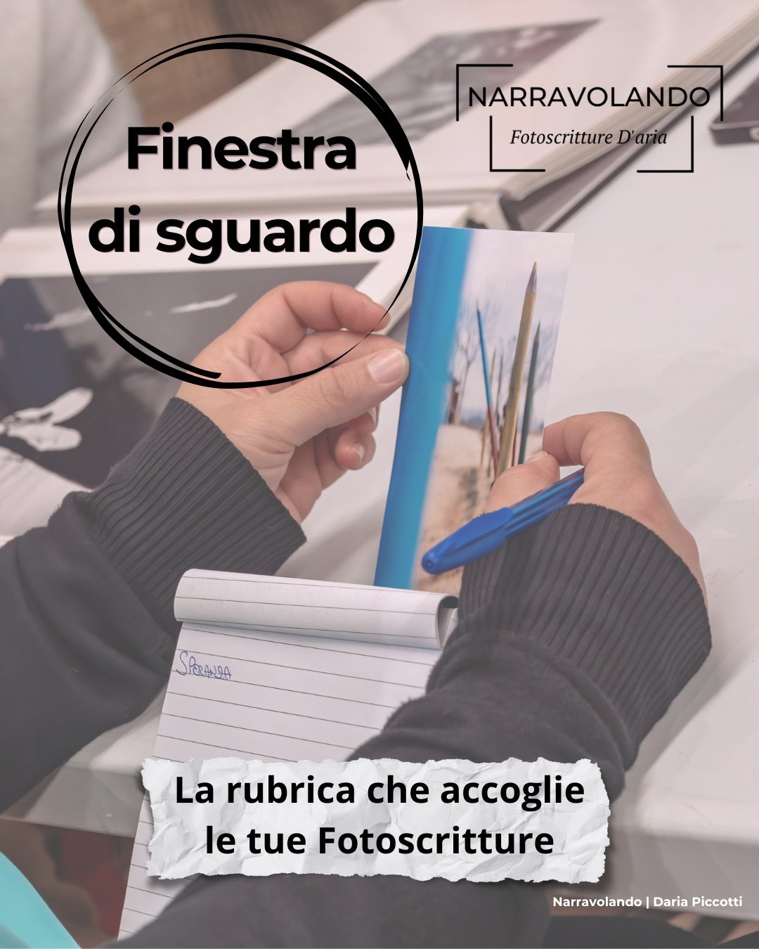 Daria Piccotti - Finestra di sguardo: il workshop Sguardi in ascolto